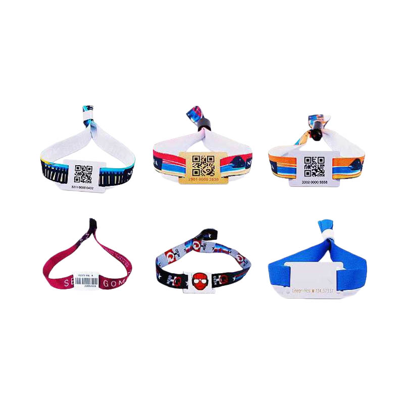 Disposable PVC Small Card With Nylon Wristband For Membership Identification Tickets, Concert Ticket Wristband