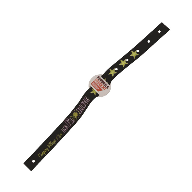 Disposable PVC Small Card With Nylon Wristband For Membership Identification Tickets, Concert Ticket Wristband